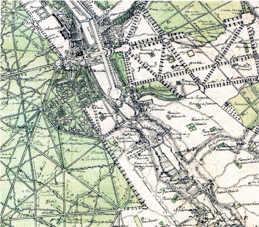 Carte de Chantilly au XVIIIe siècle.